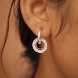 silver plated donuts hoops d473