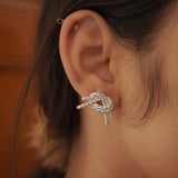 Knot silver plated earrings D463