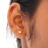 2mm gold plated zircon studs