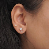 Heart shaped earrings D488