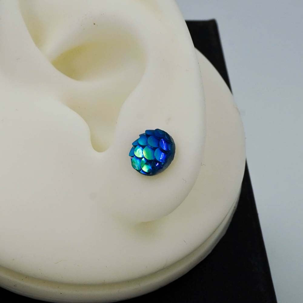 shimmer blue studs