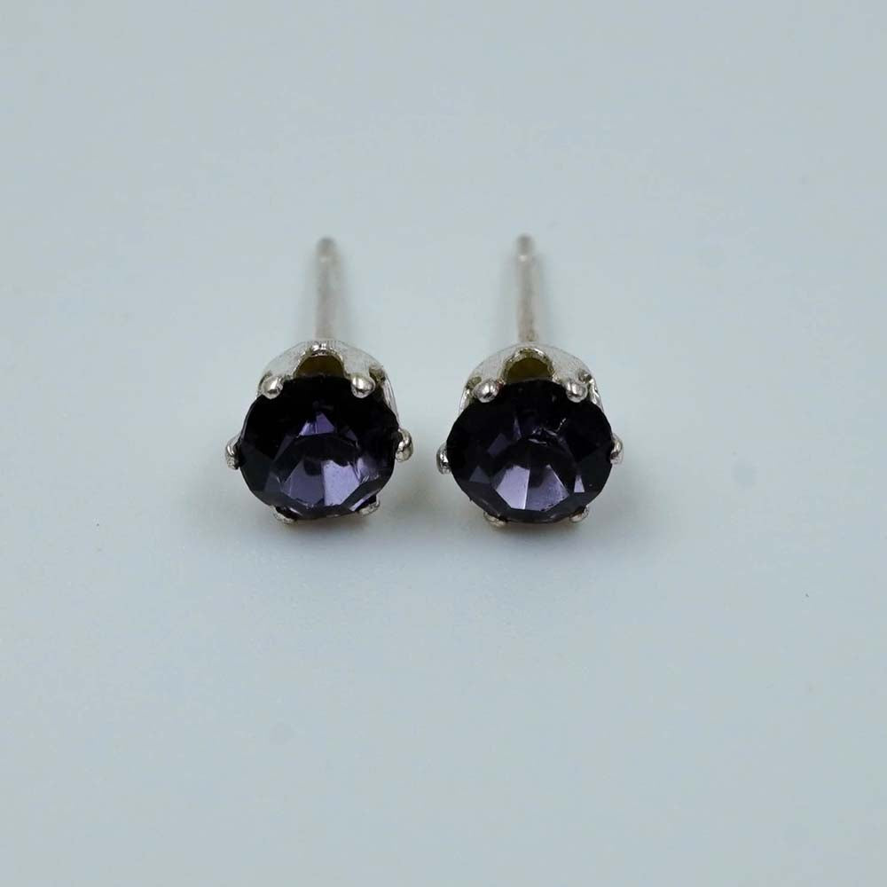 purple zircon studs