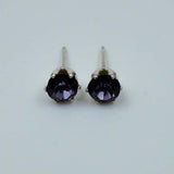 purple zircon studs