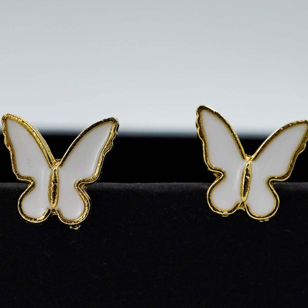white golden butterfly