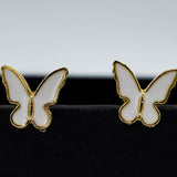 white golden butterfly