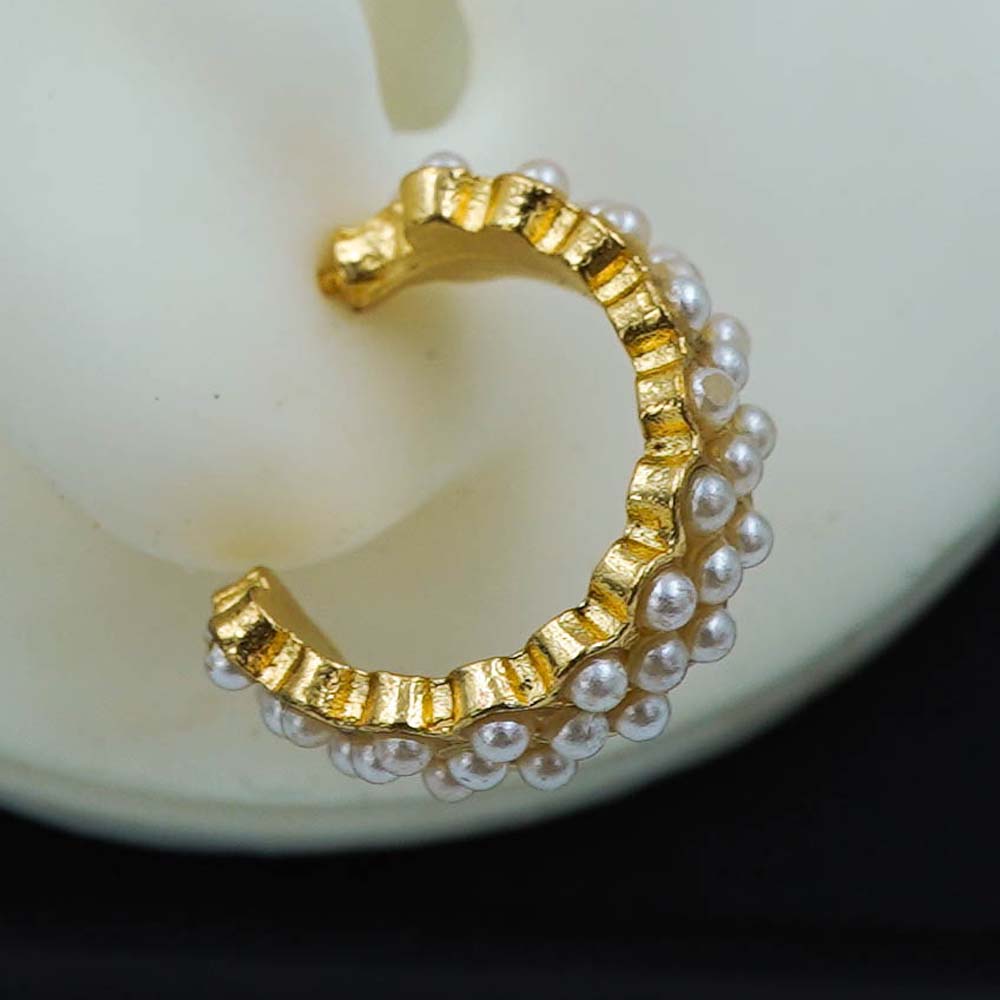 netted pearl hoops