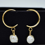 pearl drop hoops