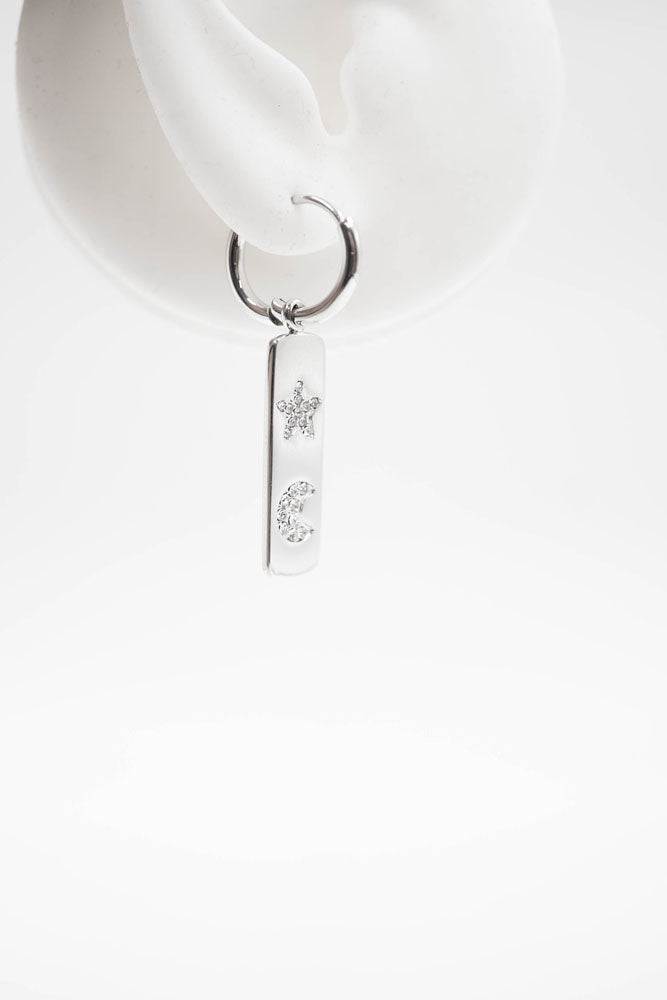 saint silver plated earrings d448