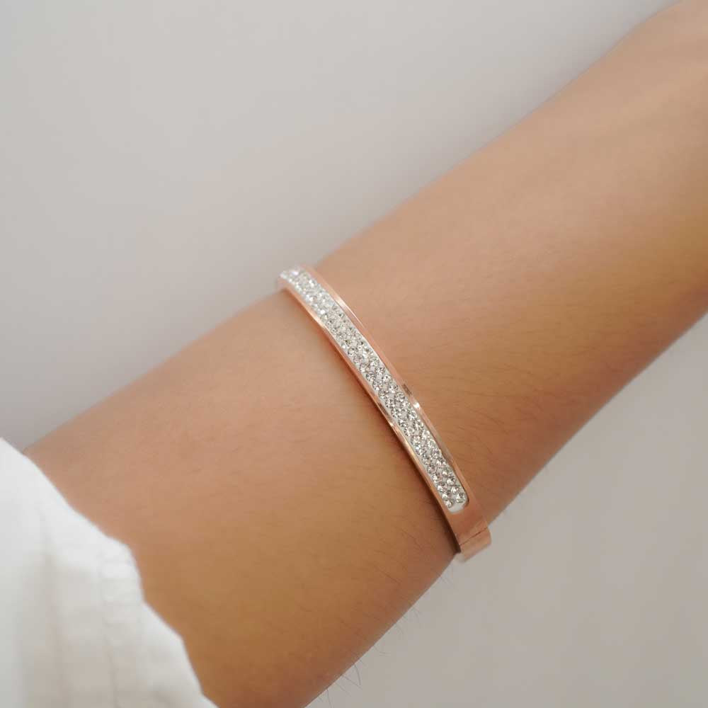sparkling rose gold plated band