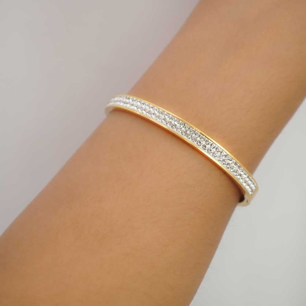 sparkling gold plated band