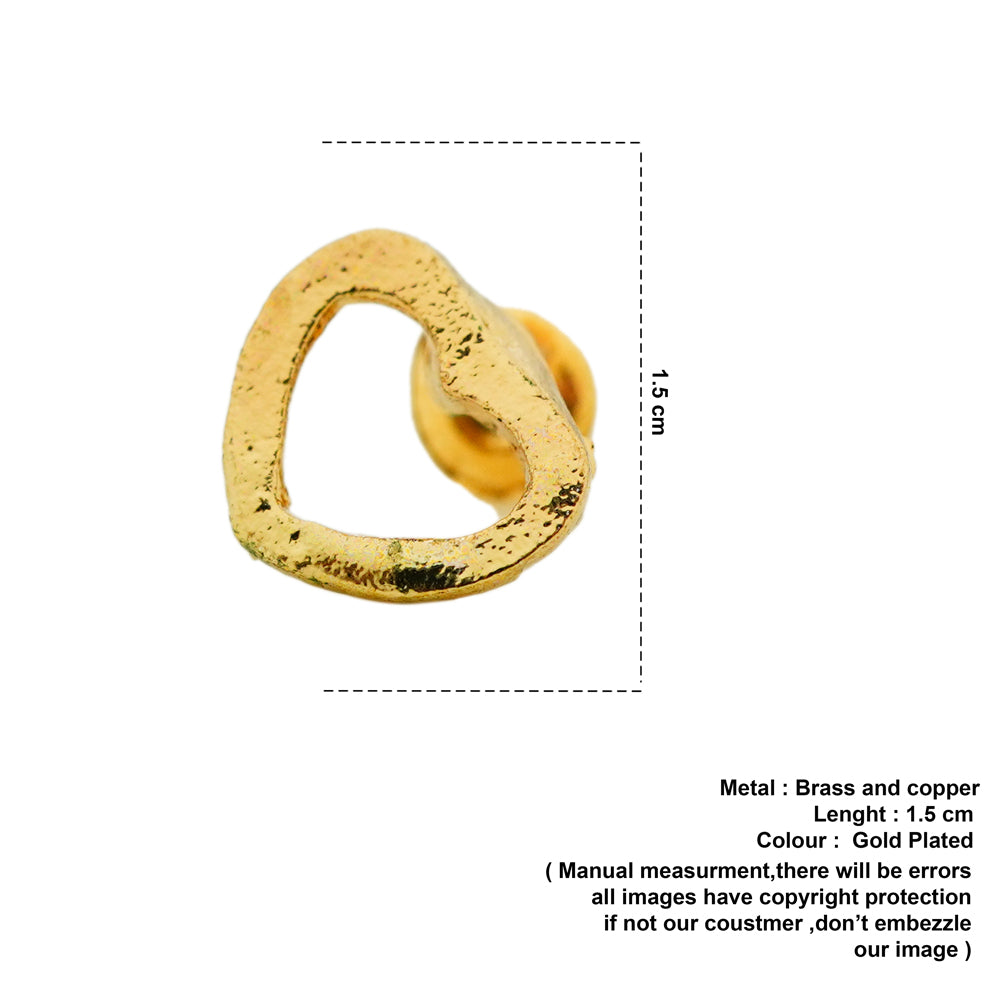 hollow heart studs