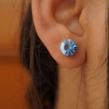 blue zircon studs