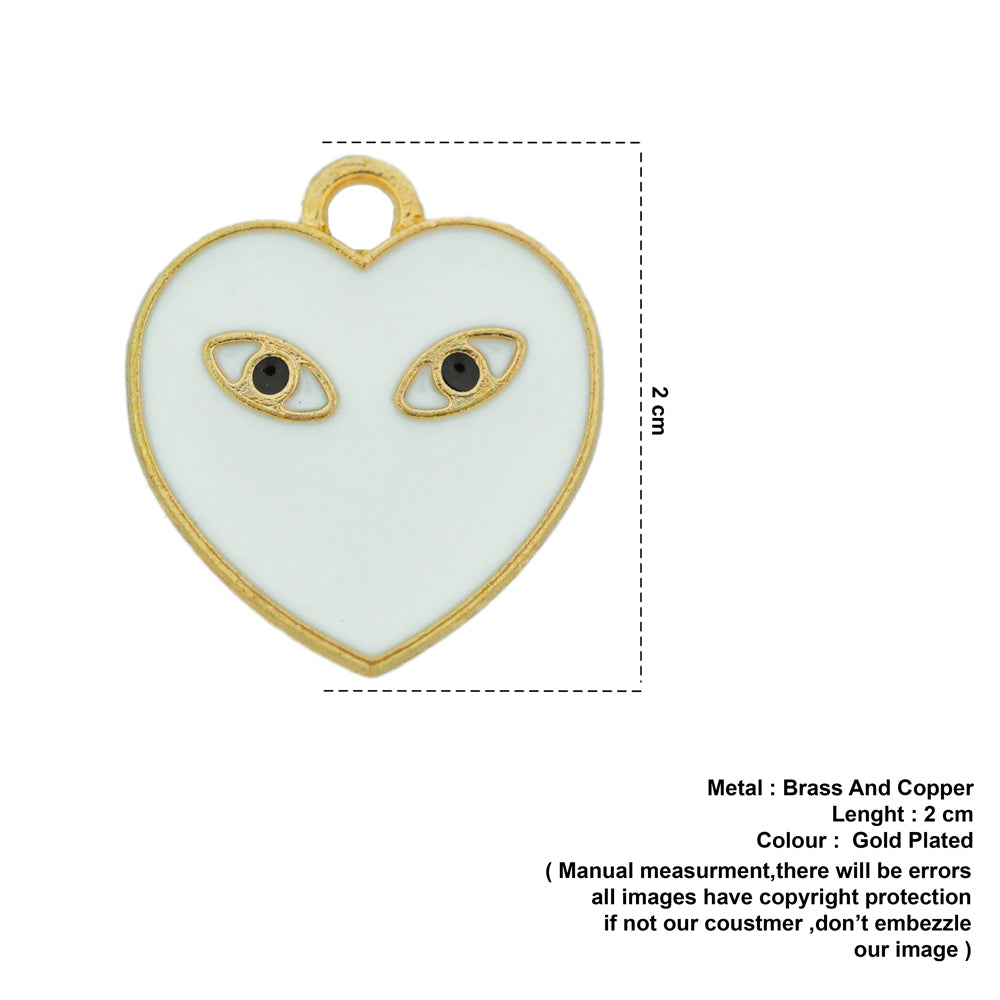 white heart charm