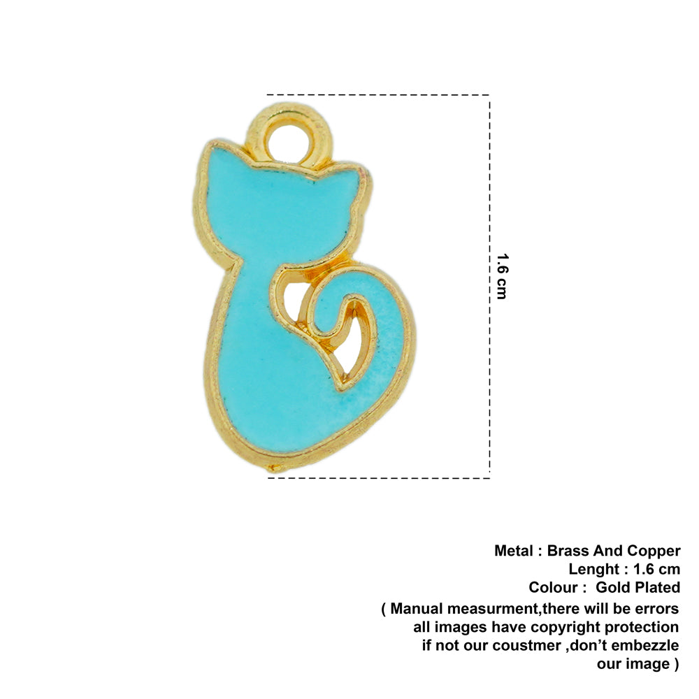 sea green cat charm