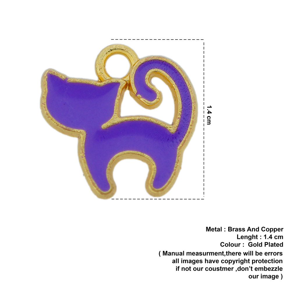 purple cat pendant