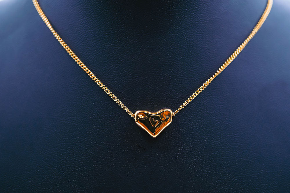 double heart necklace