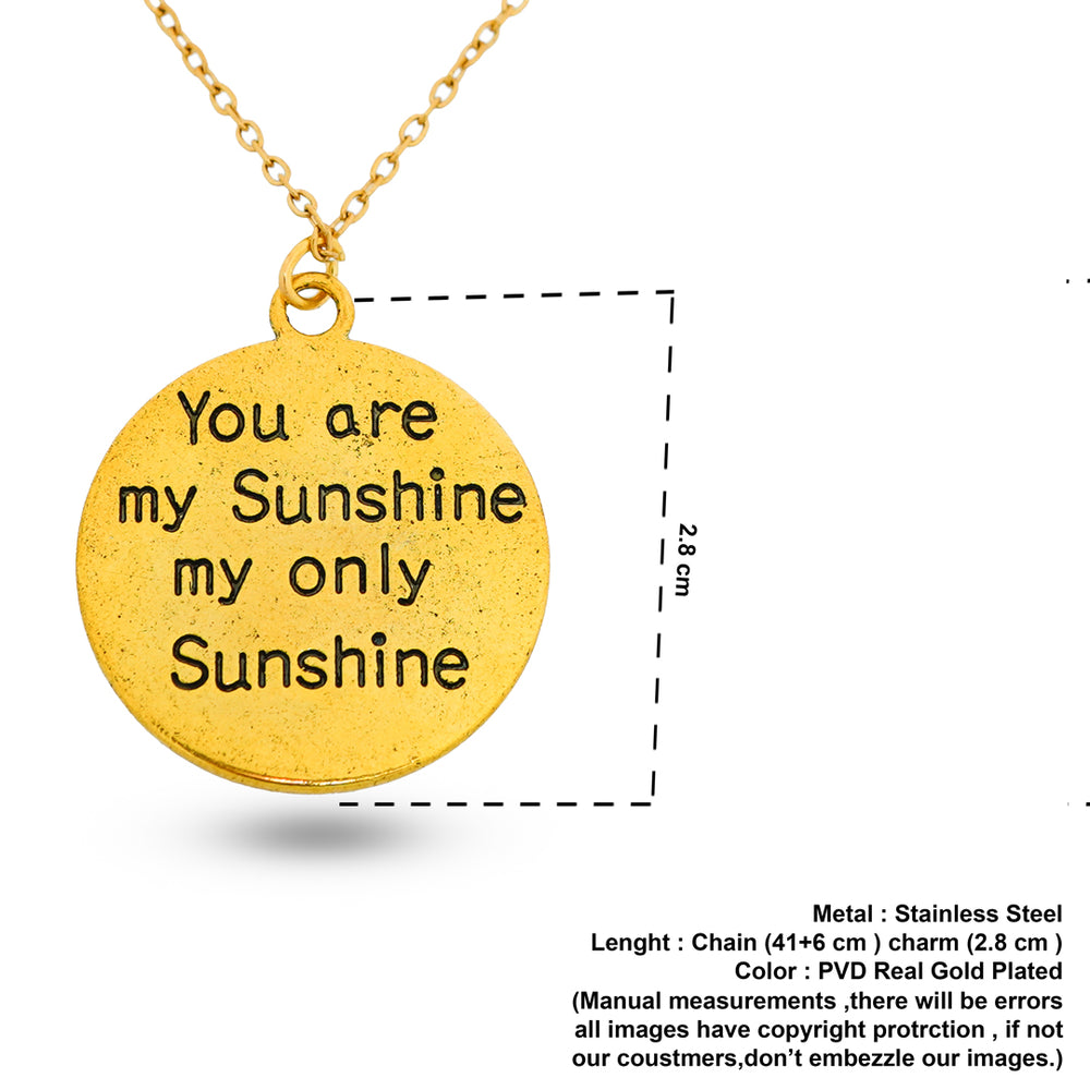 sunshine pendant both sides engraved