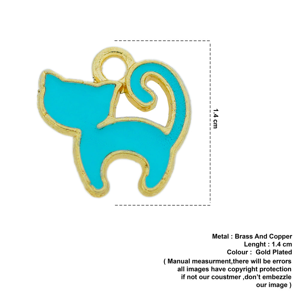 cyan cat pendant