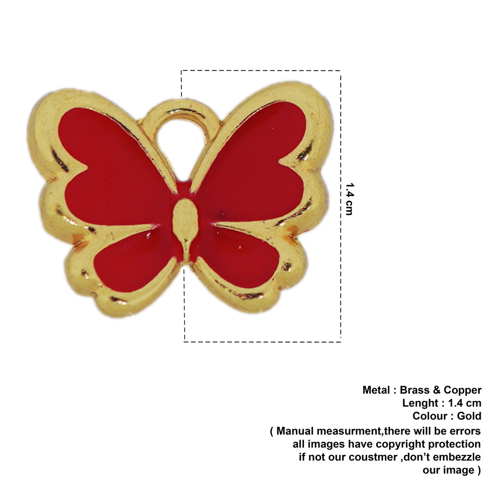red butterfly  charms