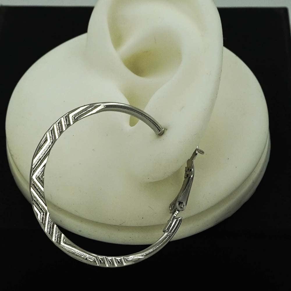 roman silver hoops