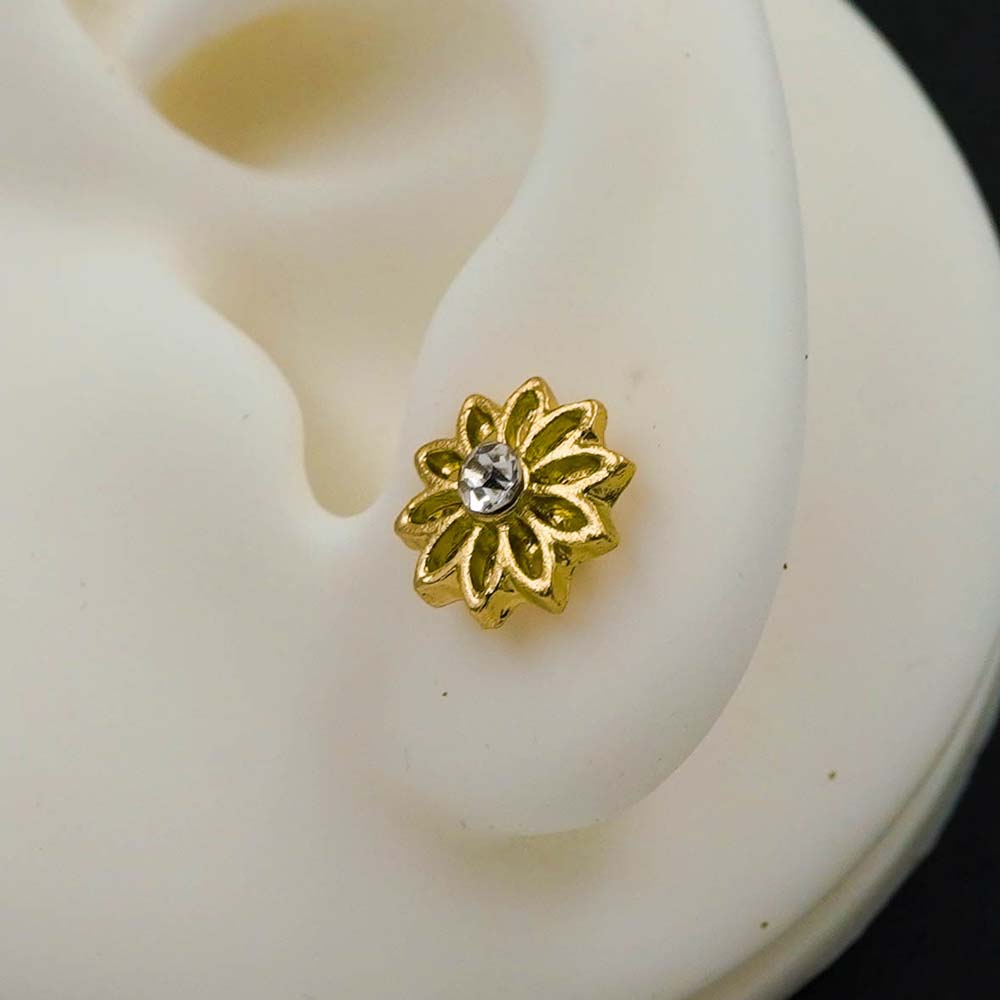 flower studs D1004