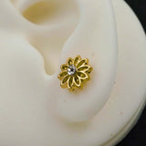 flower studs D1004