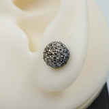 silver disco studs