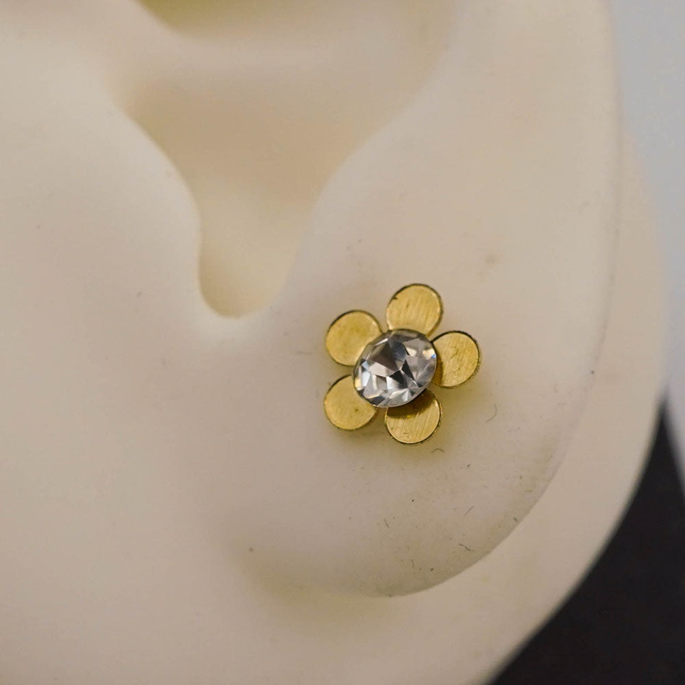 sunflower zircon studs D771