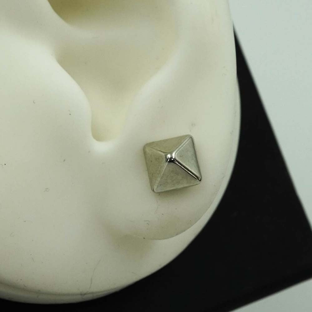 pyramid silver studs