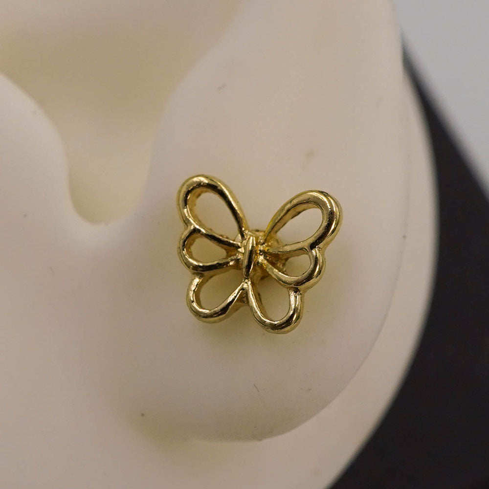 hollow butterly studs D768