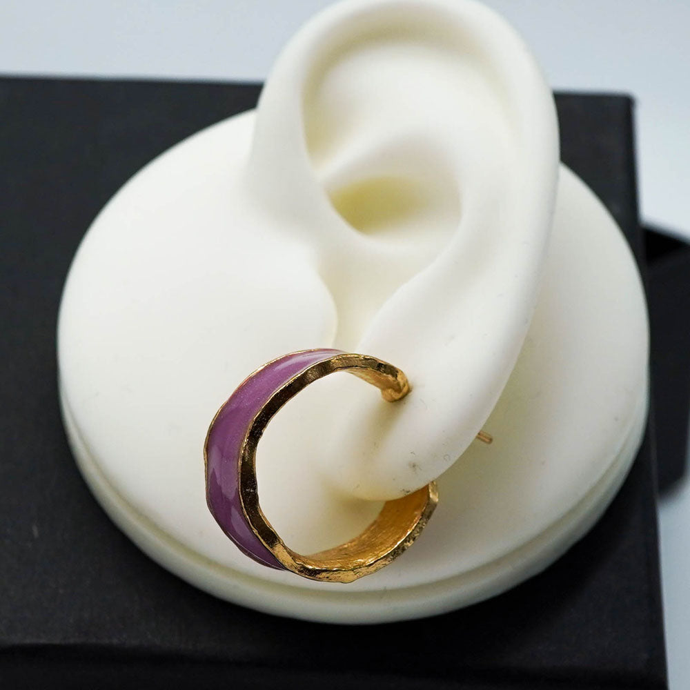 purple enamel hoops