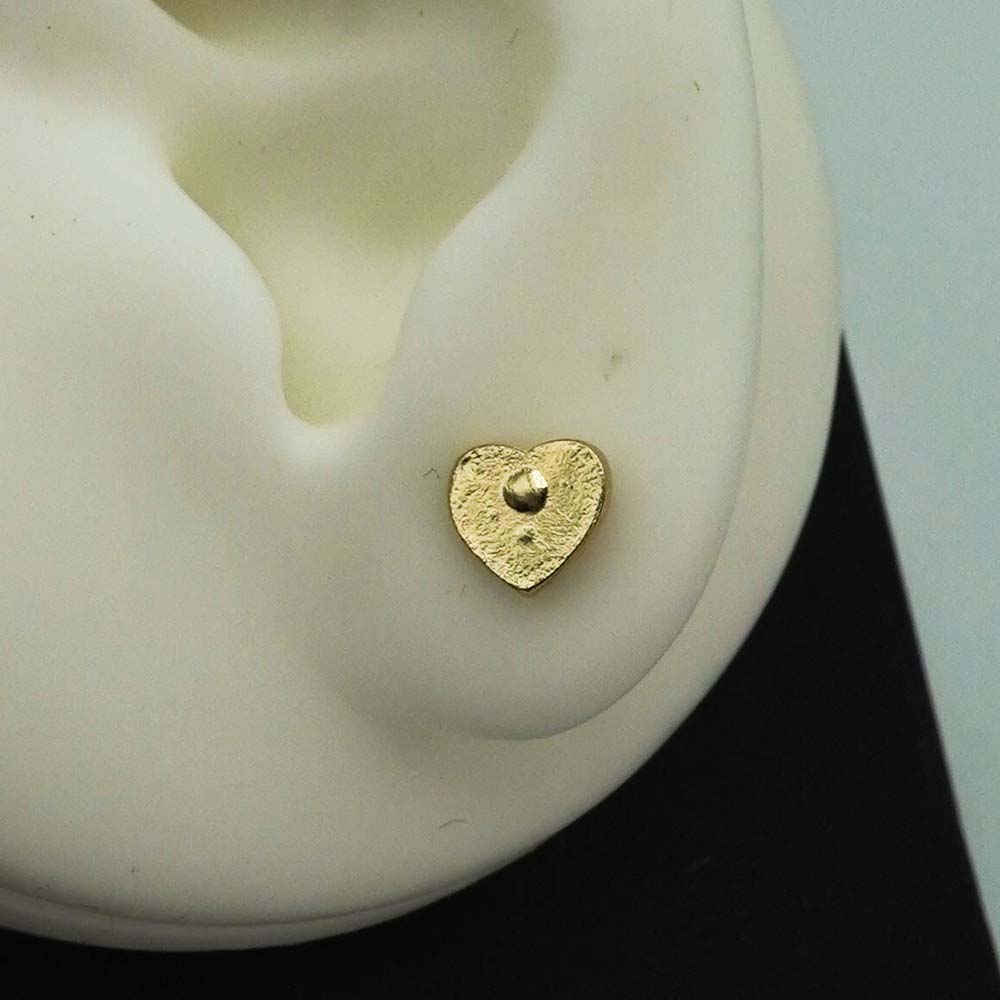 foiled heart studs
