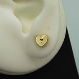 foiled heart studs