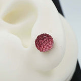 red puff studs