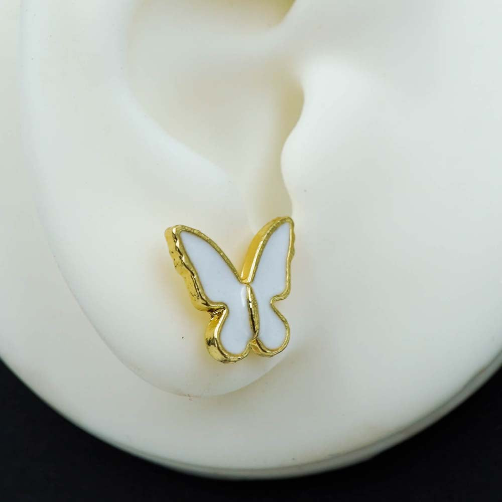 white golden butterfly
