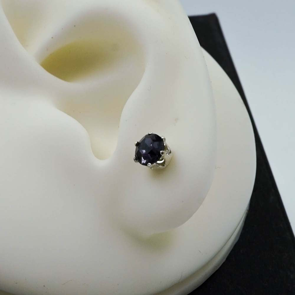 purple zircon studs