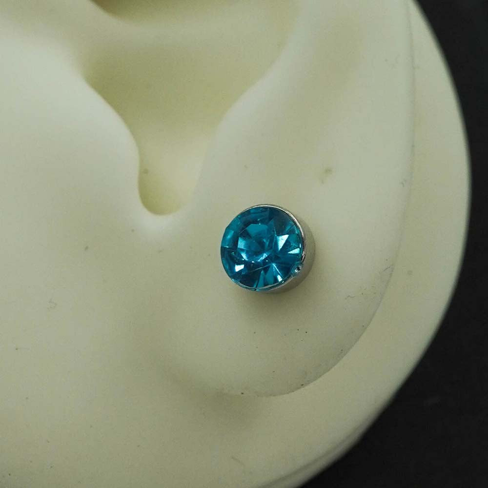 blue zircon studs