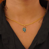 blue leaf charms