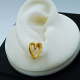 hollow heart studs