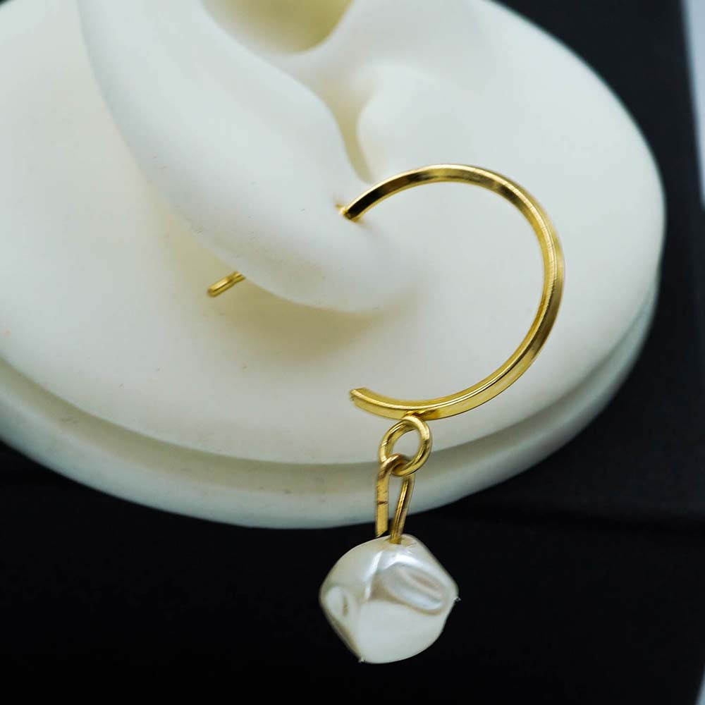 pearl drop hoops
