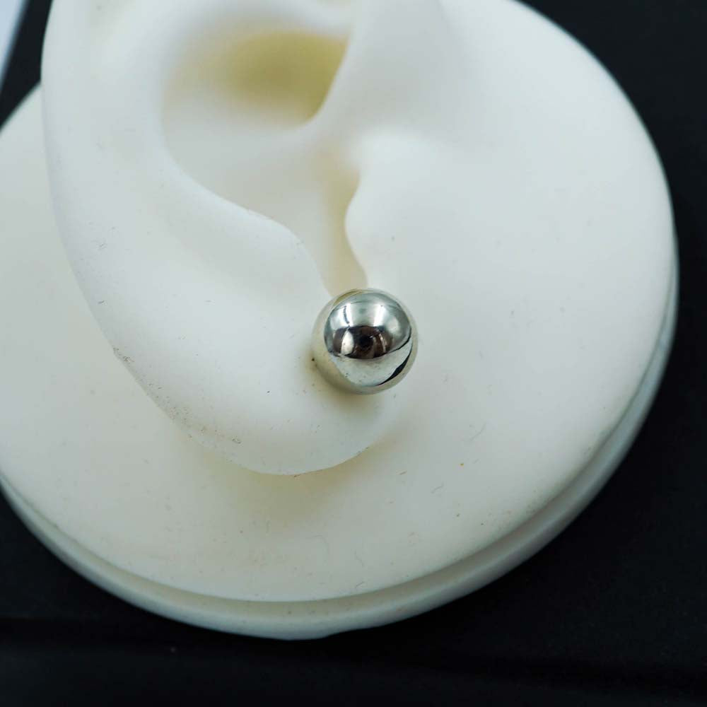 silver pearl studs