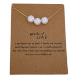 Triple pearl necklace