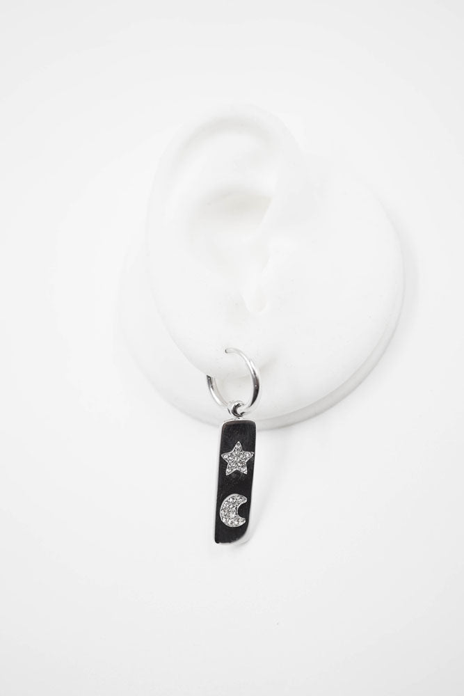 saint silver plated earrings d448