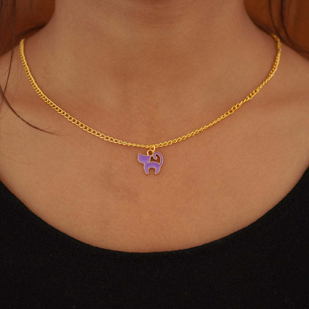 purple cat charm