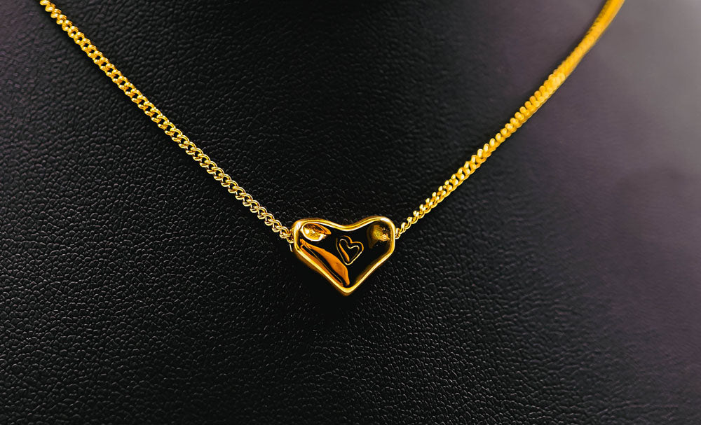 double heart necklace