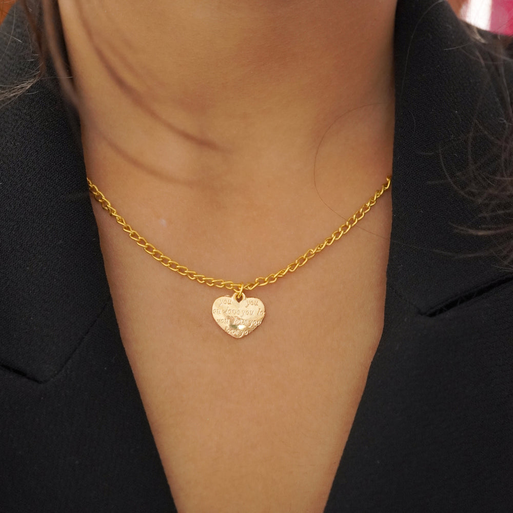 love you engraved charms