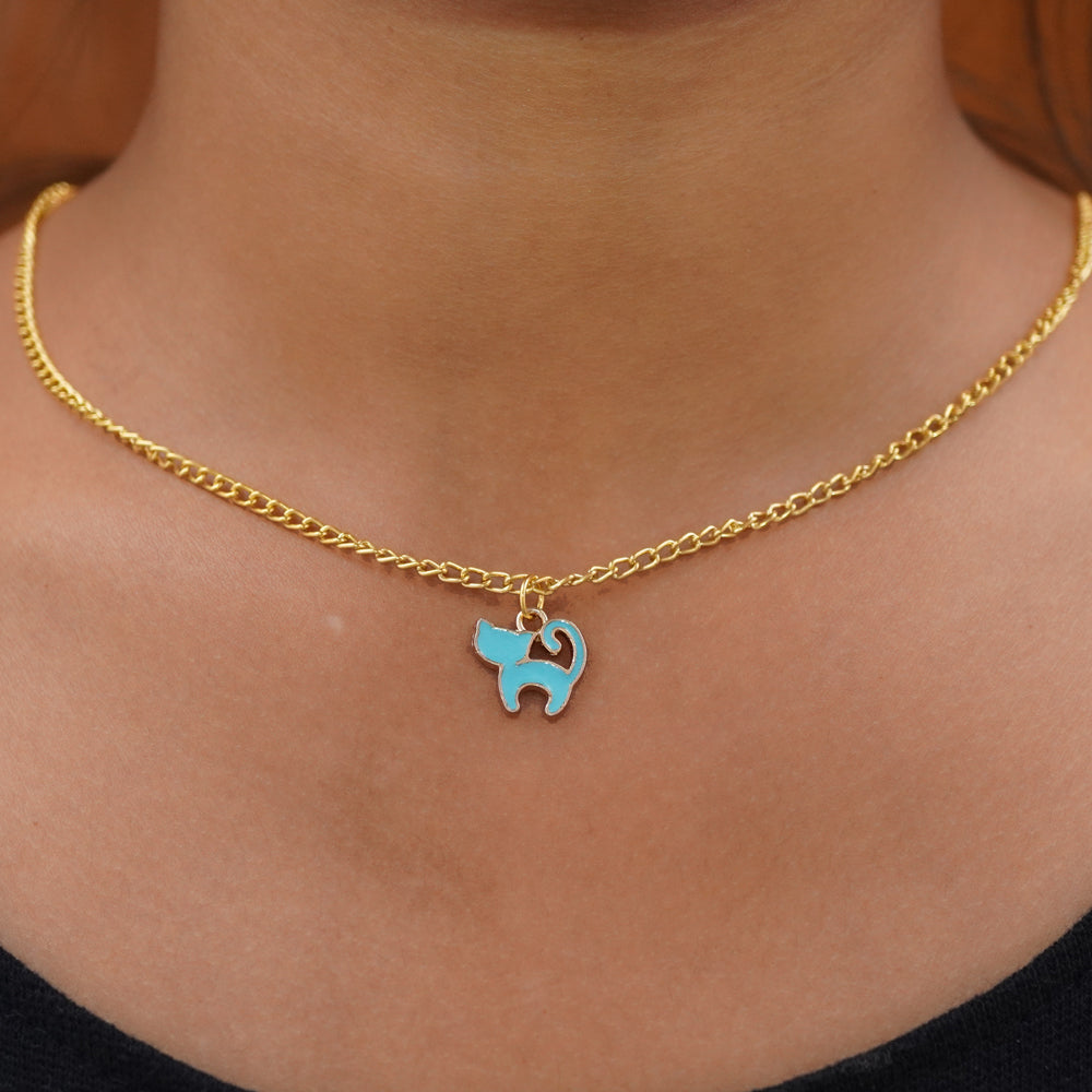 cyan cat charm