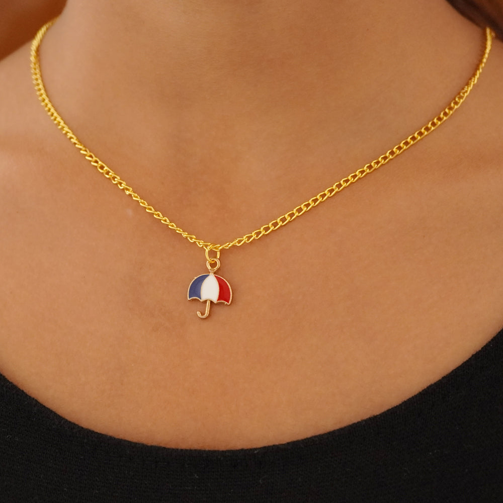 colourful umbrella pendant