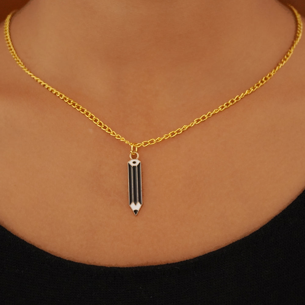 black pencil pendant