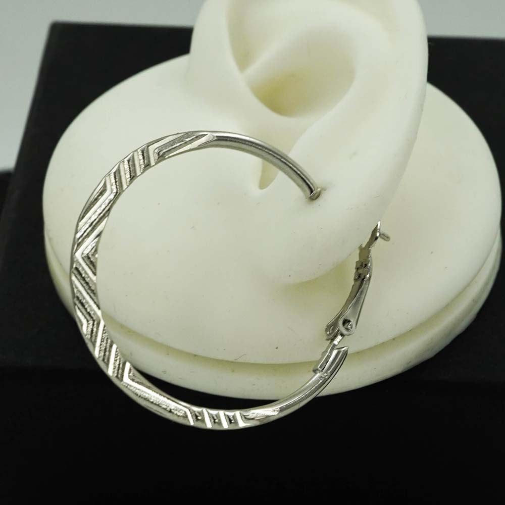 roman silver hoops